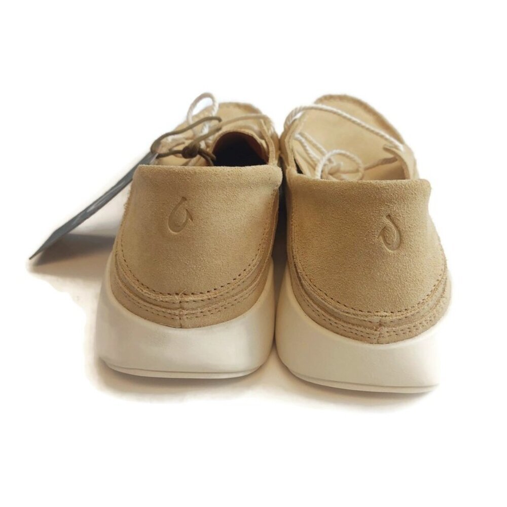 Olukai KA'A DRIVER Mens Sz 10.5 Italian Suede Leather Casual Loafers Golden Sand - Picture 6 of 9